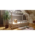 House bed Bella with Barrier and Drawer 60 x 120cm