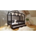 House bed Bella with Barrier and Second Bed 90 x 200cm