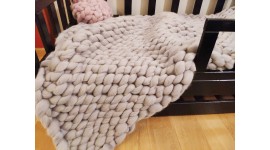 Soft blankets, merino wool blanket, braided wool blanket, antiallergic, perfect gift bedspread, HANDMADE